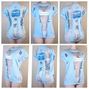 NFL Light Blue Custom Dallas Cowboys Graphic Tee